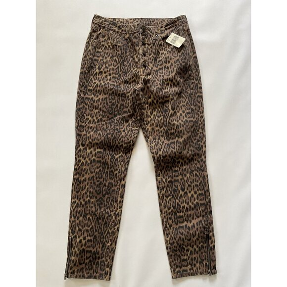 Guess Women’s Originals Leopard Print Button Fly Skinny Jeans High Rise Size 27 - Picture 5 of 12